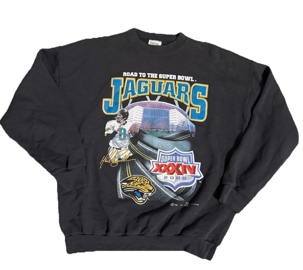 Vintage 1999 Jacksonville Jaguars NFL Crewneck Size XL Road To Super Bowl 2000